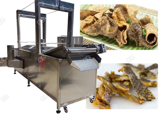 Κίνα Τριζάτες τηγανιτές πατάτες δερμάτων ψαριών που τηγανίζουν τον τύπο 100 αερίου μηχανών - ικανότητα 200kg/H προμηθευτής