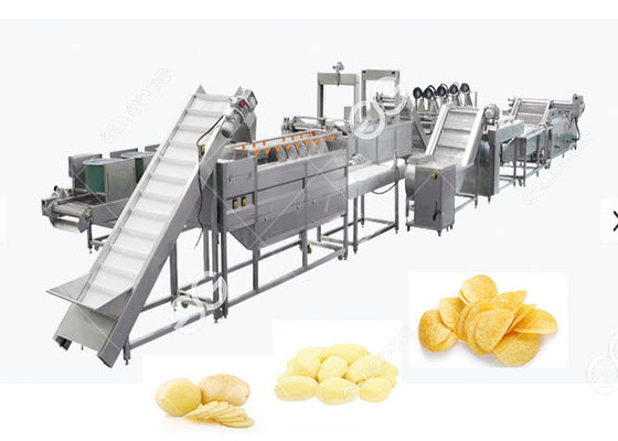 Κίνα Βιομηχανικά αυτόματα τσιπ πατατών που κατασκευάζουν τη μηχανή την ηλεκτρική θέρμανση με την υψηλή ικανότητα 200kg/H προμηθευτής